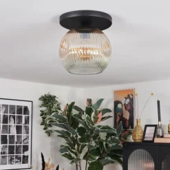 Ripoll Plafonnier, Boule lumineuse Ambre, Clair, 1 lumière