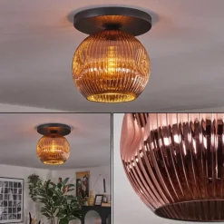 Ripoll Plafonnier, Boule lumineuse Cuivré, 1 lumière