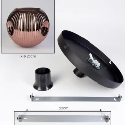 Ripoll Plafonnier, Boule lumineuse Cuivré, 1 lumière