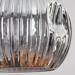 Ripoll Suspension, Boule lumineuse, Suspension Écru, Noir, 5 lumières