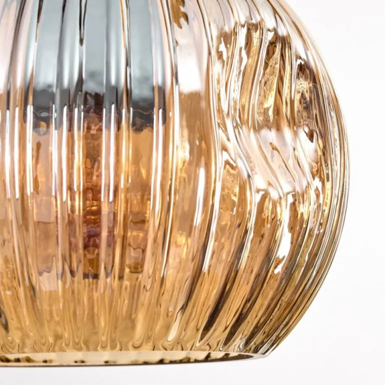 Ripoll Suspension, Boule lumineuse, Suspension Écru, Noir, 5 lumières