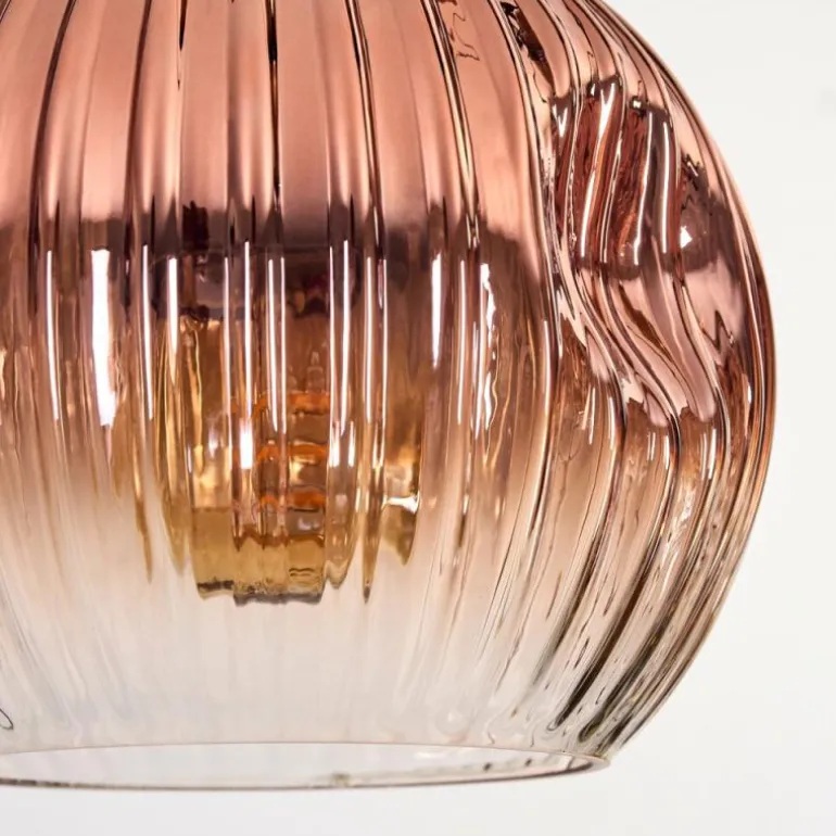 Ripoll Suspension, Boule lumineuse, Suspension Écru, Noir, 5 lumières