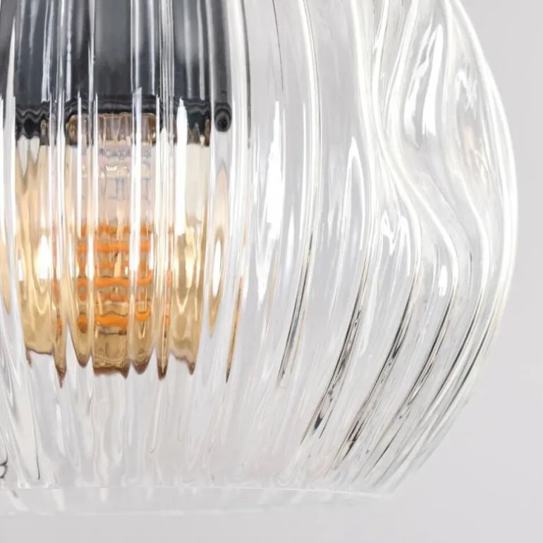 Ripoll Suspension, Boule lumineuse, Suspension Écru, Noir, 5 lumières