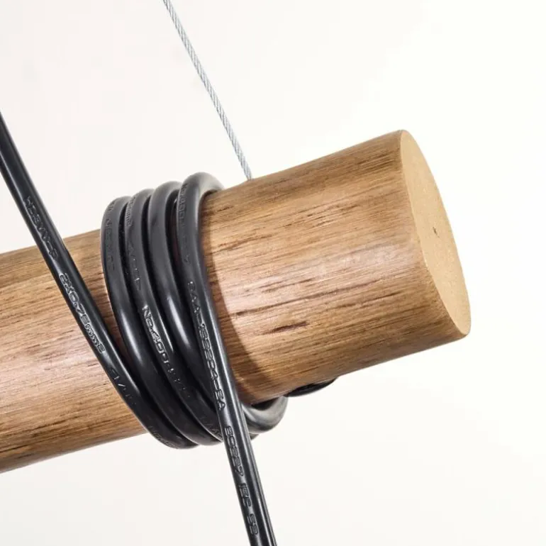 Ripoll Suspension, Boule lumineuse, Suspension Écru, Noir, 3 lumières