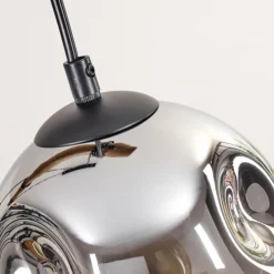 Ripoll Suspension, Boule lumineuse, Suspension Écru, Noir, 3 lumières