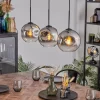 Ripoll Suspension, Boule lumineuse, Suspension Chrome, Clair, Fumé, 3 lumières