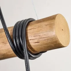 Ripoll Suspension, Boule lumineuse, Suspension Écru, Noir, 3 lumières