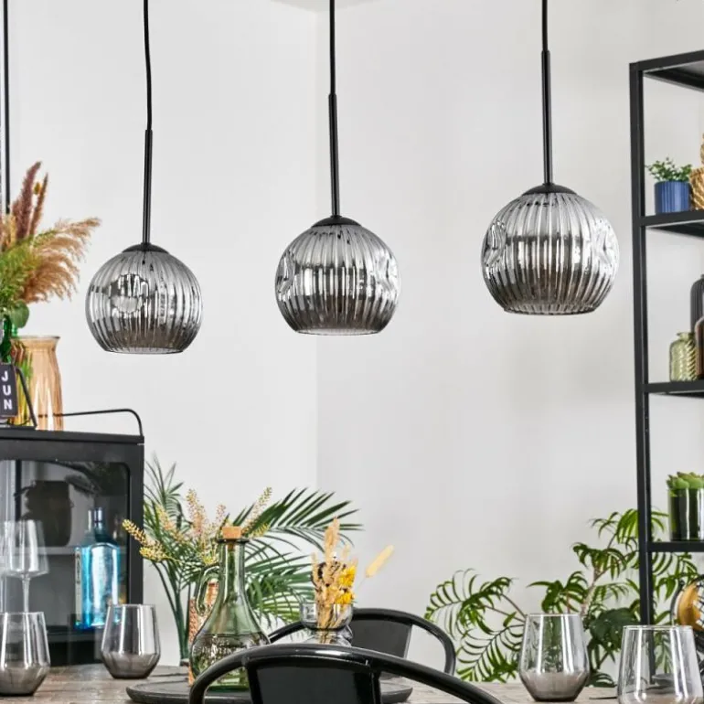 Ripoll Suspension, Boule lumineuse, Suspension Fumé, 3 lumières