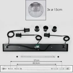 Ripoll Suspension, Boule lumineuse, Suspension Fumé, 3 lumières
