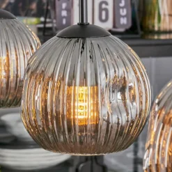 Ripoll Suspension, Boule lumineuse, Suspension Fumé, 3 lumières