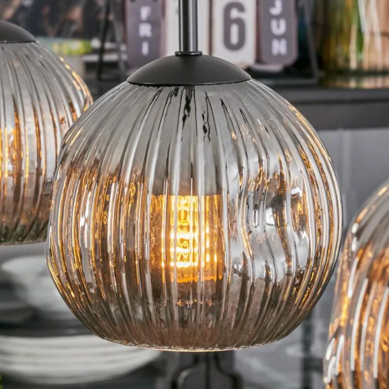 Ripoll Suspension, Boule lumineuse, Suspension Fumé, 3 lumières