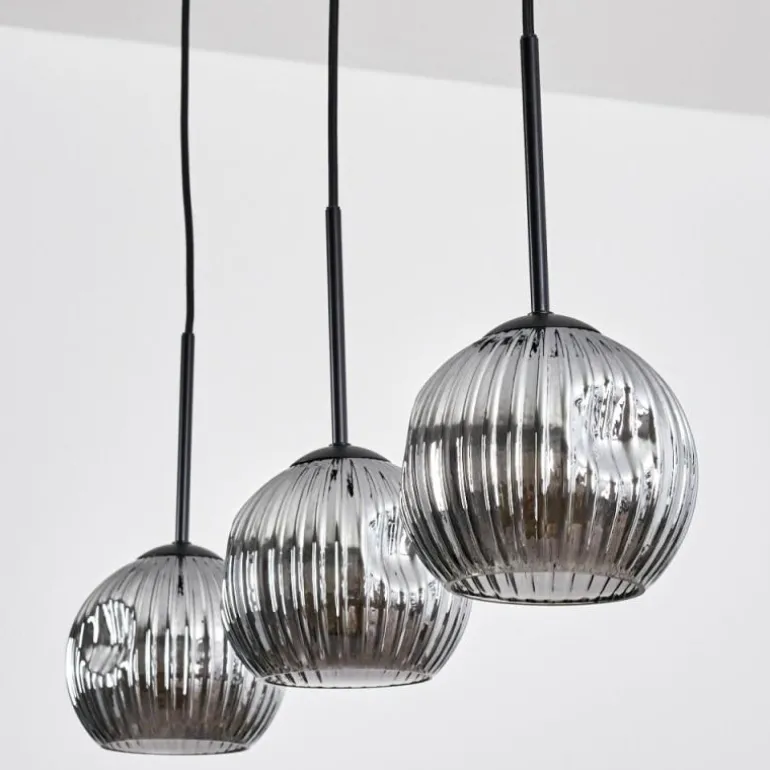 Ripoll Suspension, Boule lumineuse, Suspension Fumé, 3 lumières