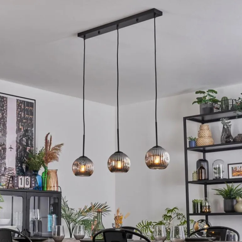 Ripoll Suspension, Boule lumineuse, Suspension Fumé, 3 lumières