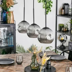 Ripoll Suspension, Boule lumineuse, Suspension Fumé, 3 lumières