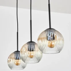 Ripoll Suspension, Boule lumineuse, Suspension Ambre, Clair, 3 lumières