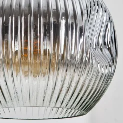 Ripoll Suspension, Boule lumineuse, Suspension, Suspension grappe Ambre, Clair, Fumé, 3 lumières