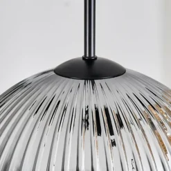 Ripoll Suspension, Boule lumineuse, Suspension, Suspension grappe Ambre, Chrome, Fumé, 3 lumières