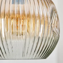 Ripoll Suspension, Boule lumineuse, Suspension, Suspension grappe Ambre, Clair, Fumé, 3 lumières