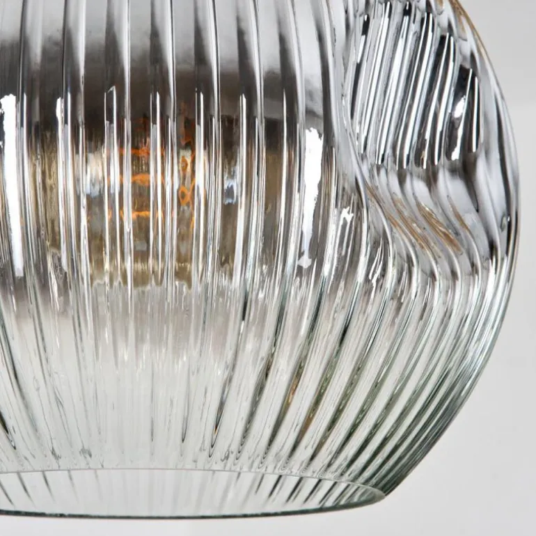 Ripoll Suspension, Boule lumineuse, Suspension, Suspension grappe Ambre, Clair, Fumé, 3 lumières