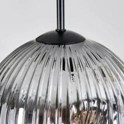 Ripoll Suspension, Boule lumineuse, Suspension grappe Ambre, Clair, Fumé, 3 lumières