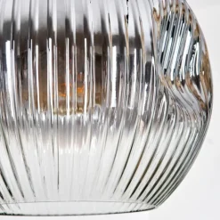 Ripoll Suspension, Boule lumineuse, Suspension grappe Ambre, Clair, Fumé, 5 lumières