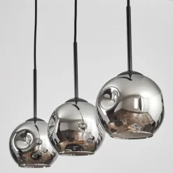 Ripoll Suspension Chrome, Fumé, 3 lumières