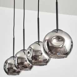 Ripoll Suspension Chrome, Fumé, 4 lumières