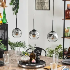 Ripoll Suspension Clair, Fumé, 3 lumières