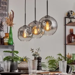 Ripoll Suspension Clair, Fumé, 3 lumières