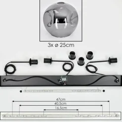 Ripoll Suspension Fumé, 3 lumières