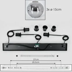 Ripoll Suspension Fumé, 3 lumières