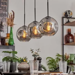 Ripoll Suspension Fumé, 3 lumières