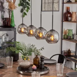 Ripoll Suspension Noir, 4 lumières