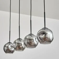 Ripoll Suspension Noir, 4 lumières