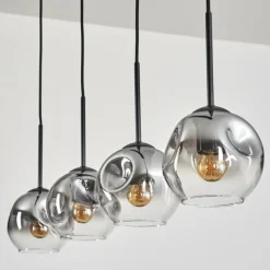 Ripoll Suspension Noir, 4 lumières