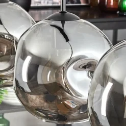 Ripoll Suspension Noir, 4 lumières