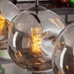 Ripoll Suspension Noir, 4 lumières