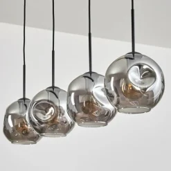 Ripoll Suspension Noir, 4 lumières