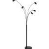 Robby Lampadaire Luminaires Globo Lighting Noir, 5 lumières