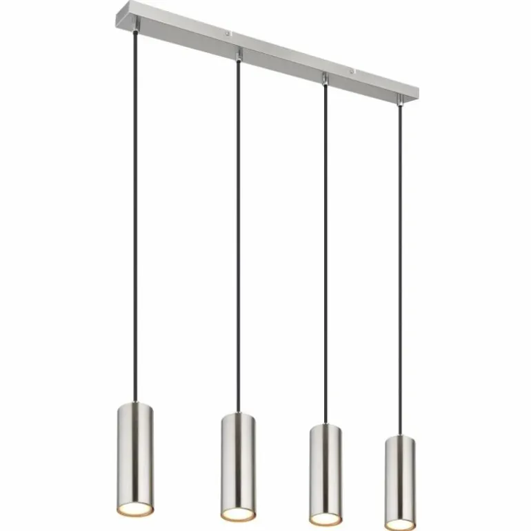 Robby Suspension Luminaires Globo Lighting Nickel mat, 4 lumières