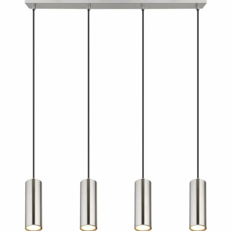 Robby Suspension Luminaires Globo Lighting Nickel mat, 4 lumières