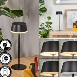 Romdrup Lampe de table d'extérieur, Lampe à poser LED Noir, 1 lumière