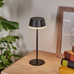 Romdrup Lampe de table d'extérieur, Lampe à poser LED Noir, 1 lumière