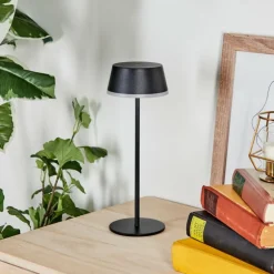 Romdrup Lampe de table d'extérieur, Lampe à poser LED Noir, 1 lumière