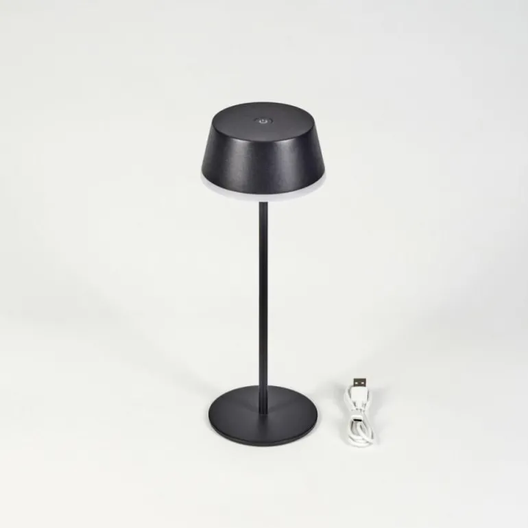 Romdrup Lampe de table d'extérieur, Lampe à poser LED Noir, 1 lumière