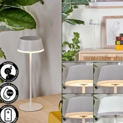 Romdrup Lampe de table d'extérieur, Lampe à poser LED Blanc, 1 lumière