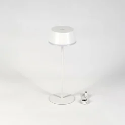 Romdrup Lampe de table d'extérieur, Lampe à poser LED Blanc, 1 lumière