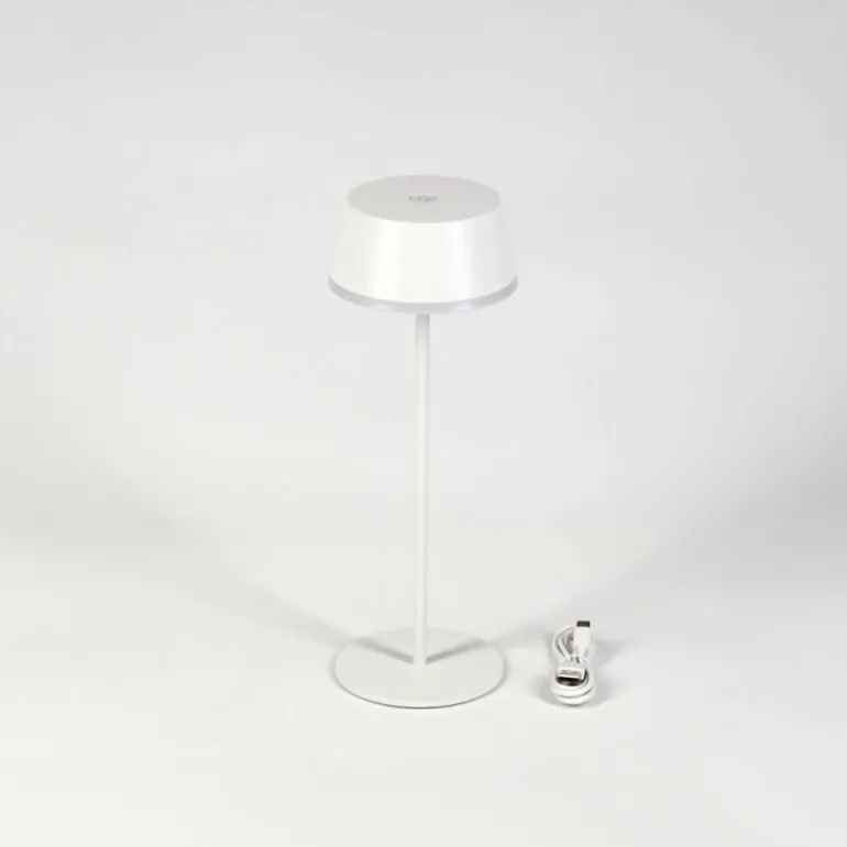 Romdrup Lampe de table d'extérieur, Lampe à poser LED Blanc, 1 lumière