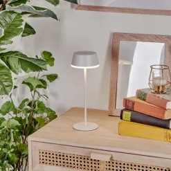 Romdrup Lampe de table d'extérieur, Lampe à poser LED Blanc, 1 lumière