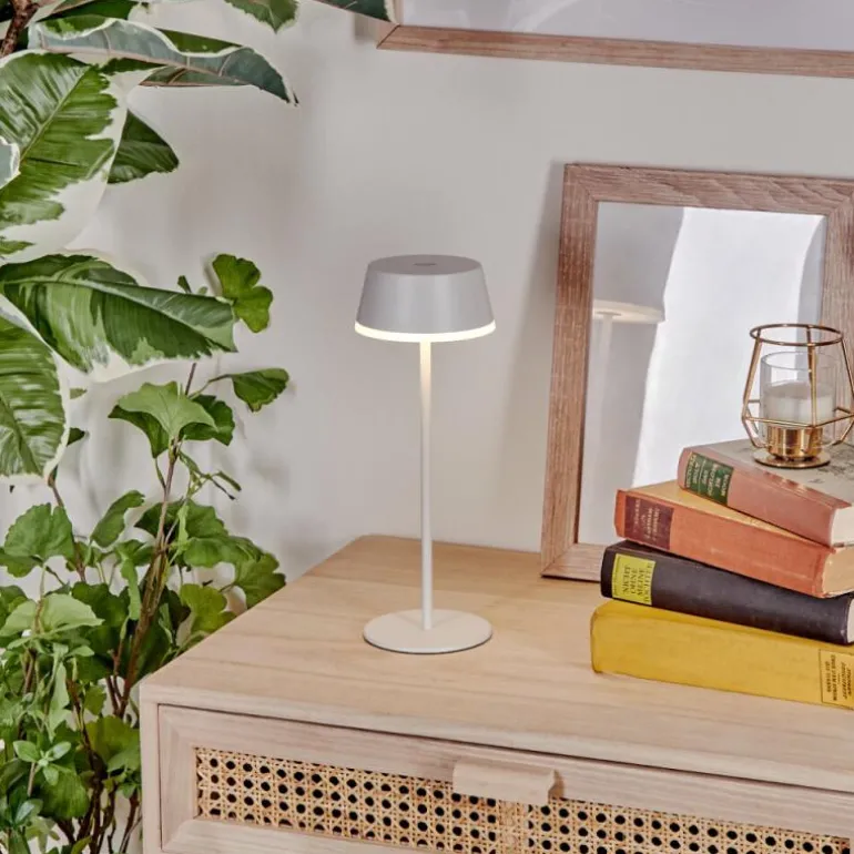 Romdrup Lampe de table d'extérieur, Lampe à poser LED Blanc, 1 lumière